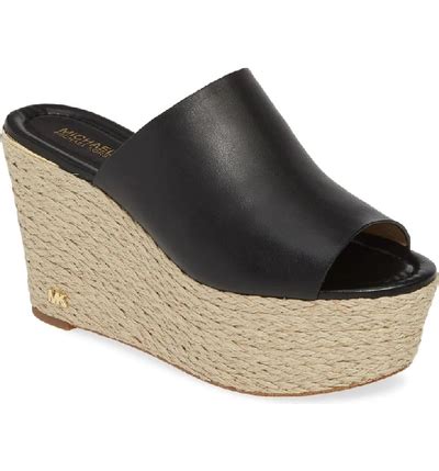 michael kors cunningham leather wedge